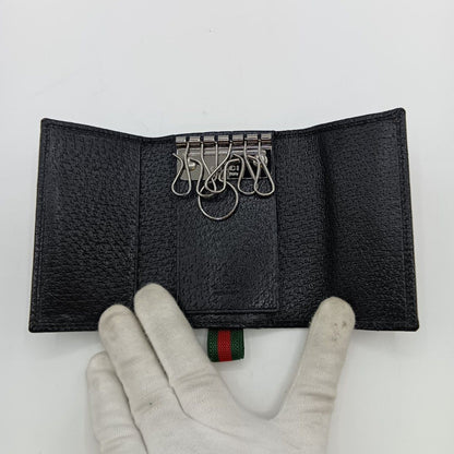Gucci 6 Key Case GG with Box 154450/493075 Black