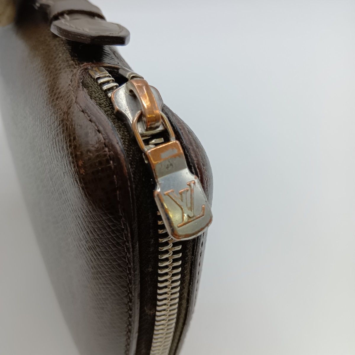 Louis Vuitton Taiga Organizer Atoll Travel Case Long Wallet M30658 Brown