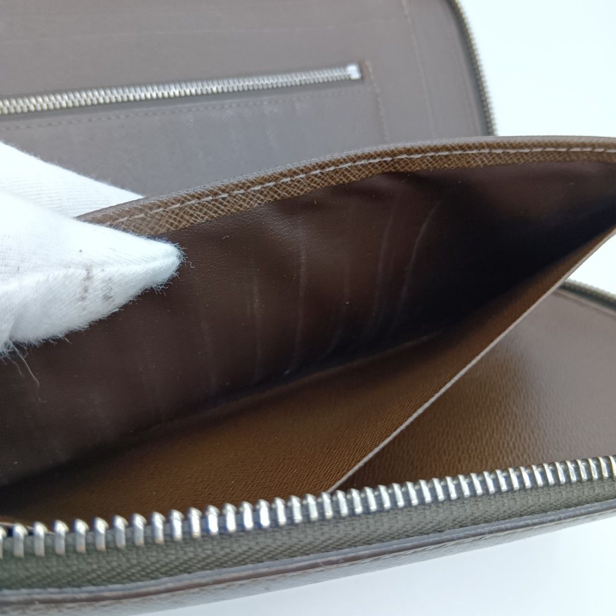 Louis Vuitton Taiga Organizer Atoll Travel Case Long Wallet M30658 Brown