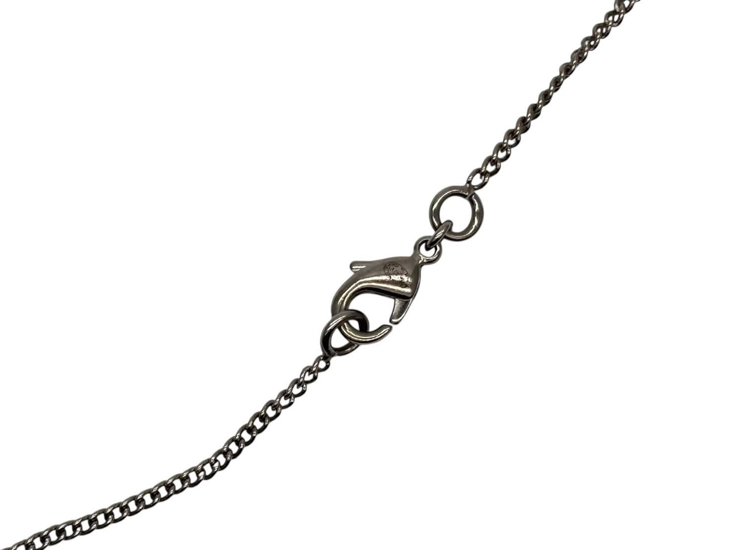 Chanel Rhinestone CC Logo Necklace 09 Silver — view 7