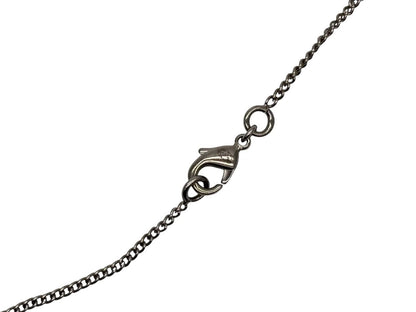 Chanel Rhinestone CC Logo Necklace 09 Silver — view 7