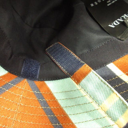 Prada Triangle Logo Pouch Print Drill Hat Bucket Hat Stripe Triangle Plate 2021