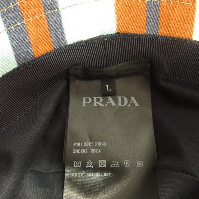 Prada Triangle Logo Pouch Print Drill Hat Bucket Hat Stripe Triangle Plate 2021