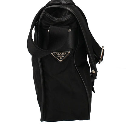 Prada Messenger Bag Nylon Women Shoulder Bag Black Excellent Condition