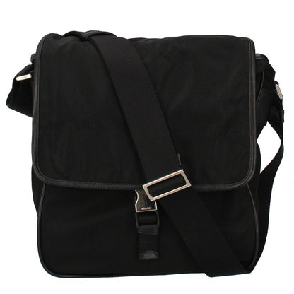 Prada Messenger Bag Nylon Women Shoulder Bag Black Excellent Condition