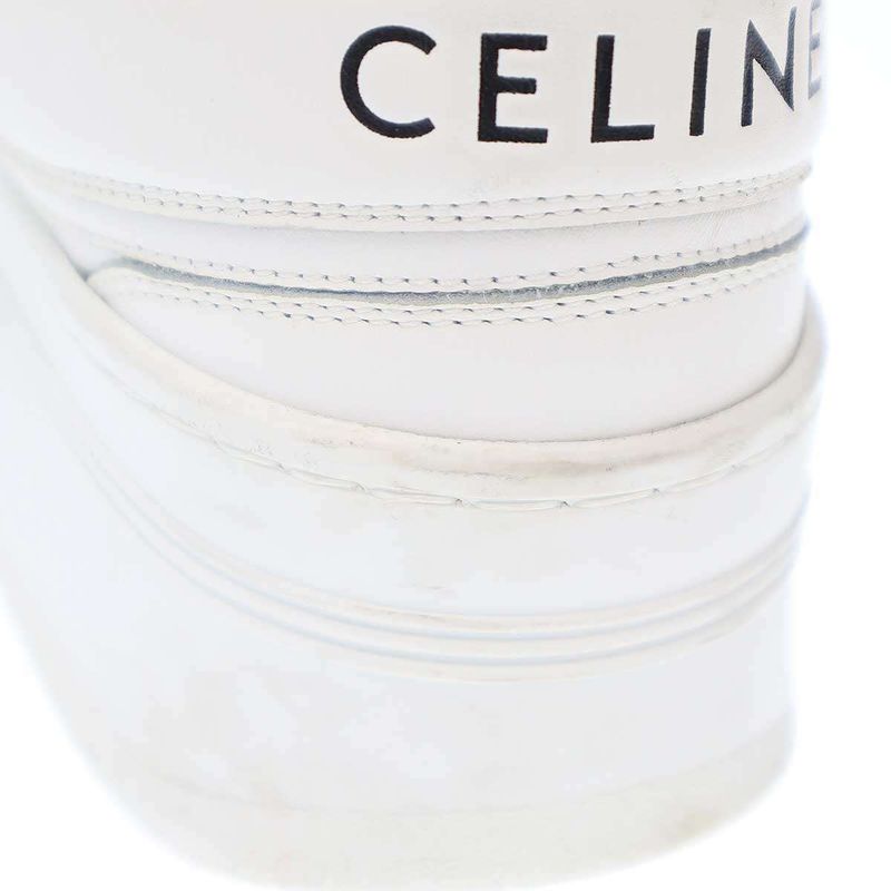 Celine Belted High Cut Block Sneakers Rm0262 White 36