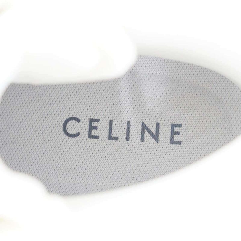 Celine Belted High Cut Block Sneakers Rm0262 White 36