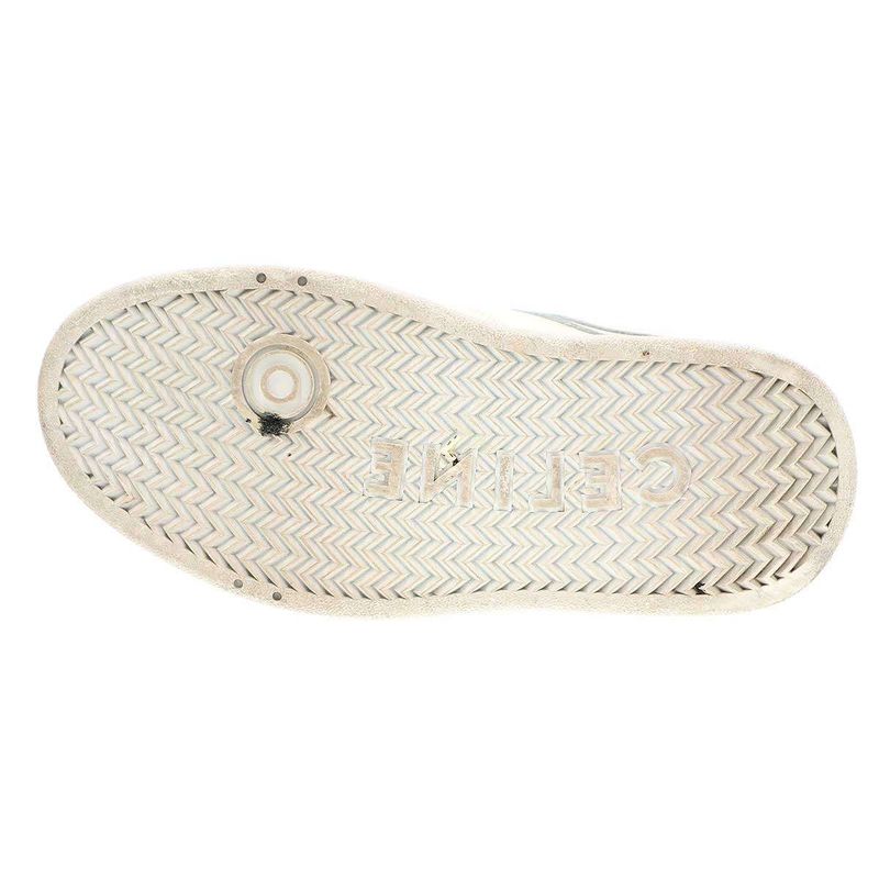 Celine Belted High Cut Block Sneakers Rm0262 White 36