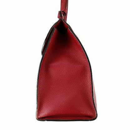 Gucci GG Marmont Taiga Head One Hand Leather Bag Red Gold Color Handbag AA