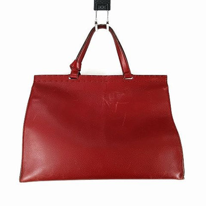 Gucci GG Marmont Taiga Head One Hand Leather Bag Red Gold Color Handbag AA