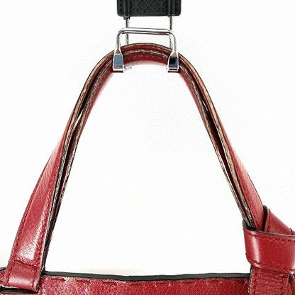 Gucci GG Marmont Taiga Head One Hand Leather Bag Red Gold Color Handbag AA