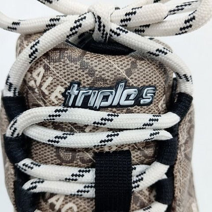 Gucci X Balenciaga Triple S Women's USA8 25.0cm (9.84in) Beige X Brown Shoes