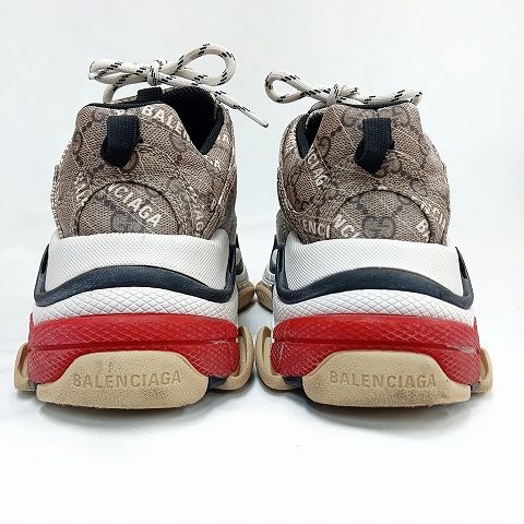 Gucci X Balenciaga Triple S Women's USA8 25.0cm (9.84in) Beige X Brown Shoes