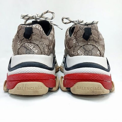 Gucci X Balenciaga Triple S Women's USA8 25.0cm (9.84in) Beige X Brown Shoes