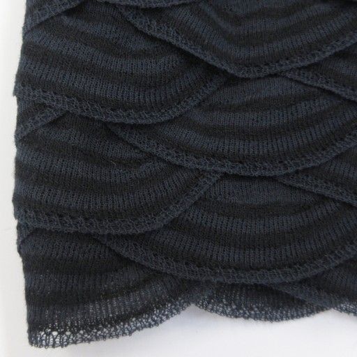 Chanel 11A Coco Mark Knit Skirt Total Pattern Frill Logo Decoration P41318k03035