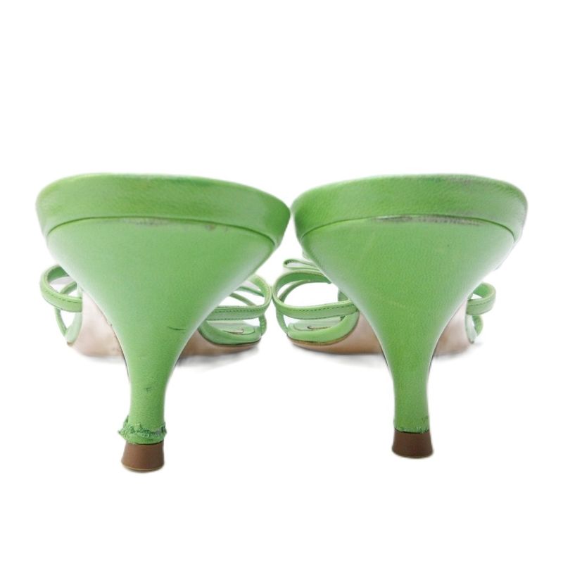 Fendi Thong Sandals Ribbon Motif Leather Strap Heel 35 Approx 22cm (8.66in)