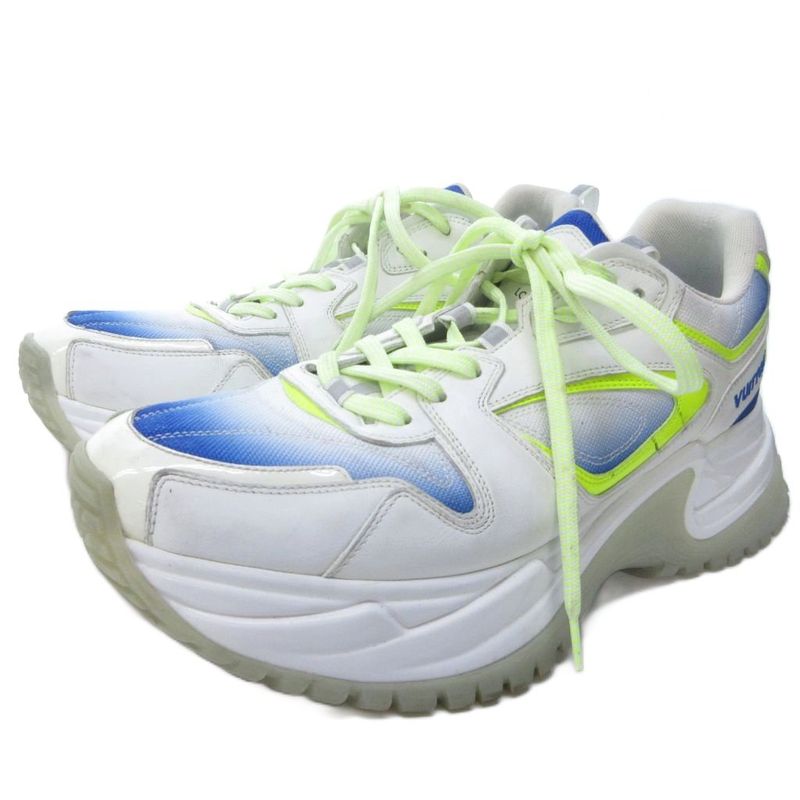 Louis Vuitton Runaway Pulse Line Sneakers High Cut Multicolor Approx 26.5cm