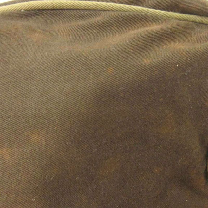 Loewe Shoulder Bag Logo Patch Canvas Leather Green Brown Green Brown 1111