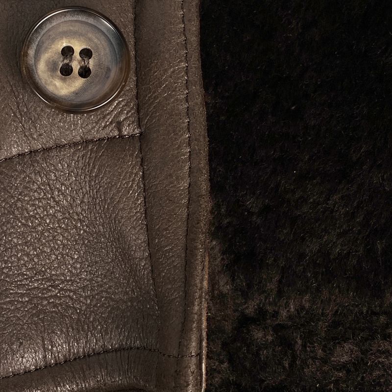 Christian DIOR Mouton Coat Jacket Tailored Coat Other Coat Sheepskin Brown Men's