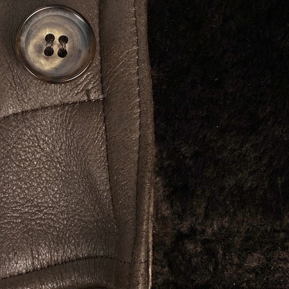 Christian DIOR Mouton Coat Jacket Tailored Coat Other Coat Sheepskin Brown Men's