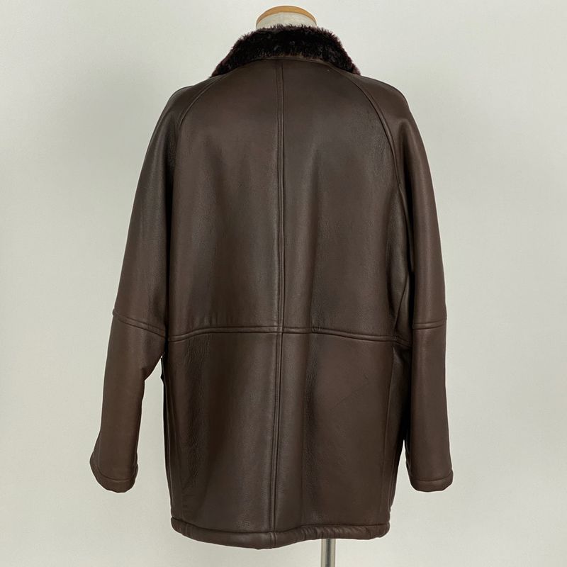 Christian DIOR Mouton Coat Jacket Tailored Coat Other Coat Sheepskin Brown Men's