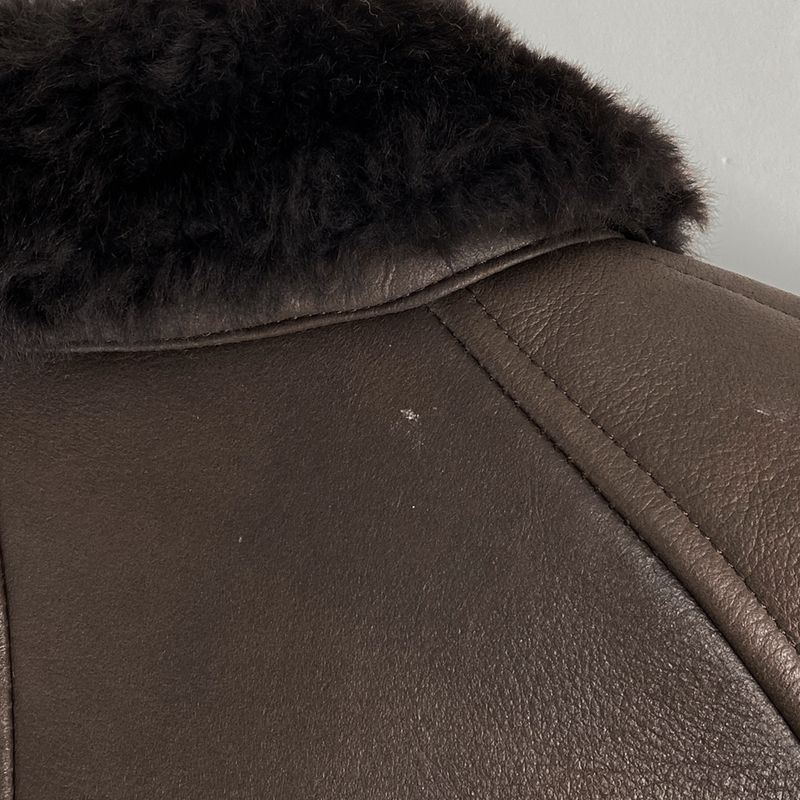 Christian DIOR Mouton Coat Jacket Tailored Coat Other Coat Sheepskin Brown Men's