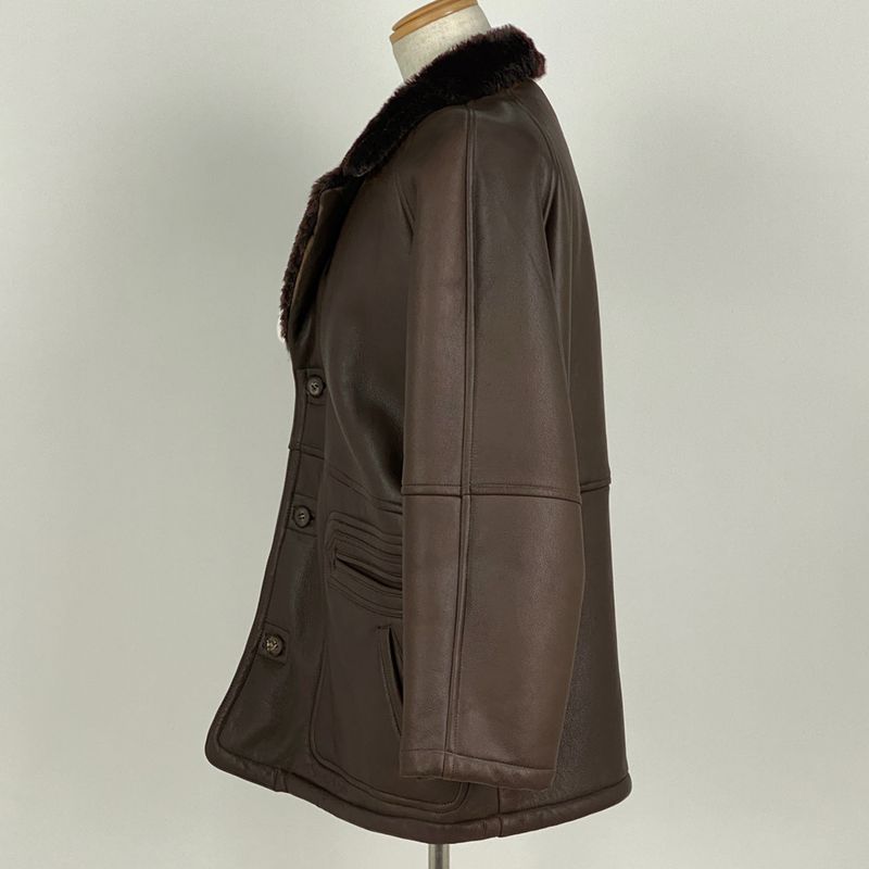 Christian DIOR Mouton Coat Jacket Tailored Coat Other Coat Sheepskin Brown Men's