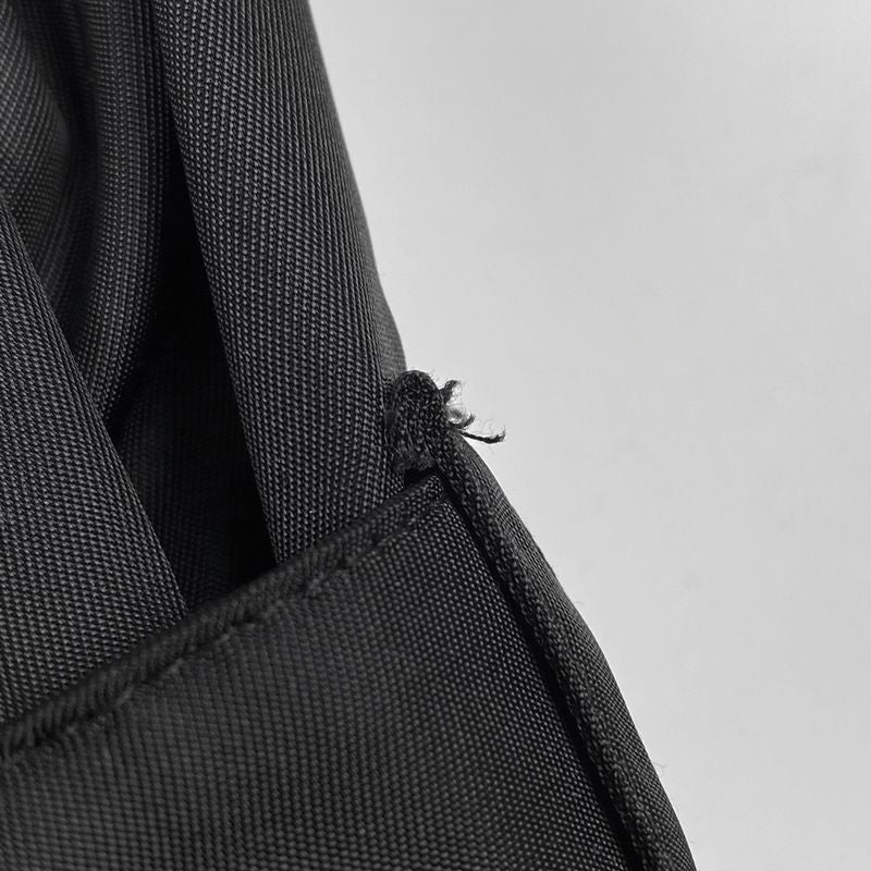 Prada Bijoux Stencil Collar Coat Mid Length Coat Stencil Coat Nylon Nero