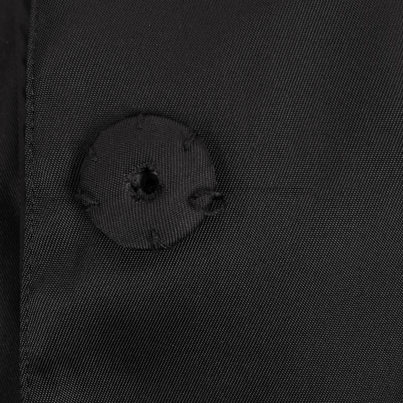 Prada Bijoux Stencil Collar Coat Mid Length Coat Stencil Coat Nylon Nero