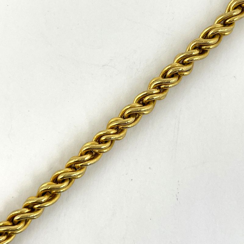 Christian DIOR Logo Chain Necklace CD Choker Necklace GP Gold Women