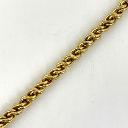 Christian DIOR Logo Chain Necklace CD Choker Necklace GP Gold Women