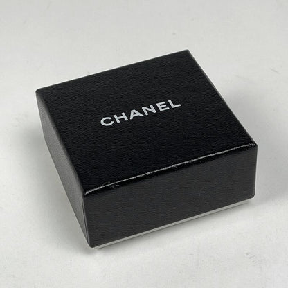 Chanel Coco Mark Rhinestone Necklace Heart Motif Necklace Silver Plated Silver