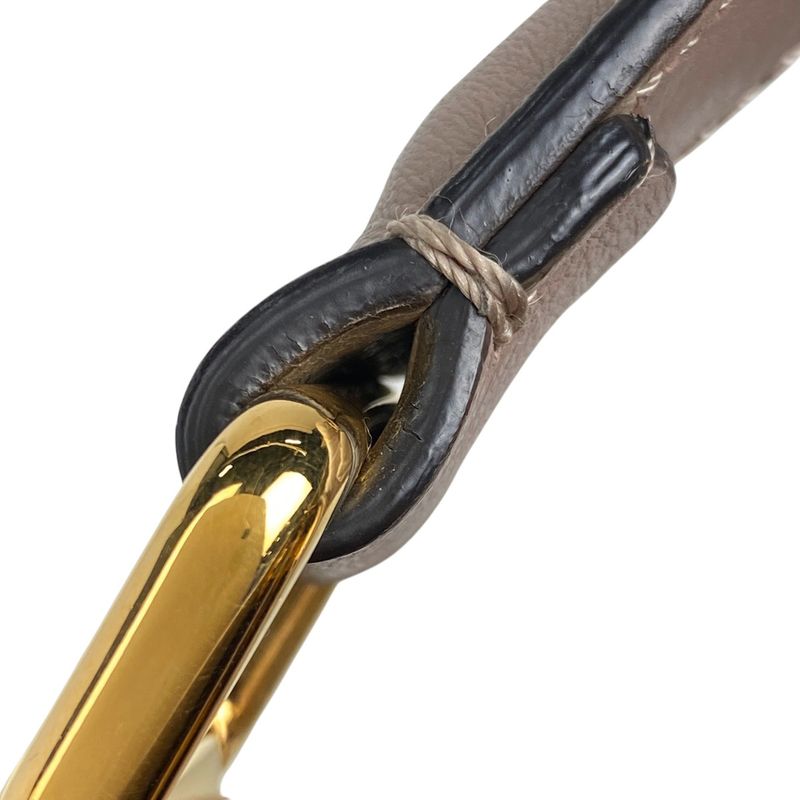 Fendi Peekaboo Handbag 2WAY Shoulder Bag Glazed Handbag Leather Beige 8bn290