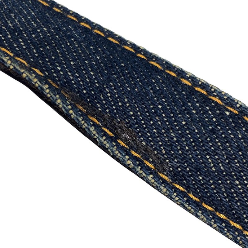 Fendi Zucca Logo Mamma Bucket Beaded Embroidered One Shoulder Bag Denim Blue