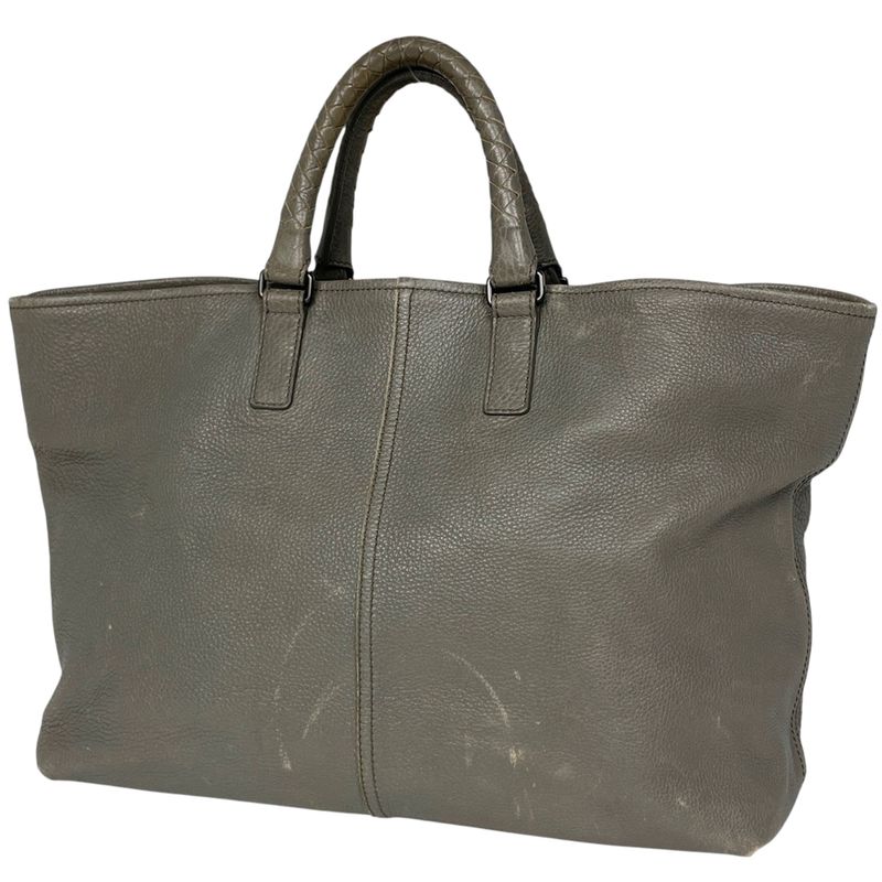 Bottega Venetaveneta Intrecciato Tote Handbag Tote Leather Gray 191312 Women