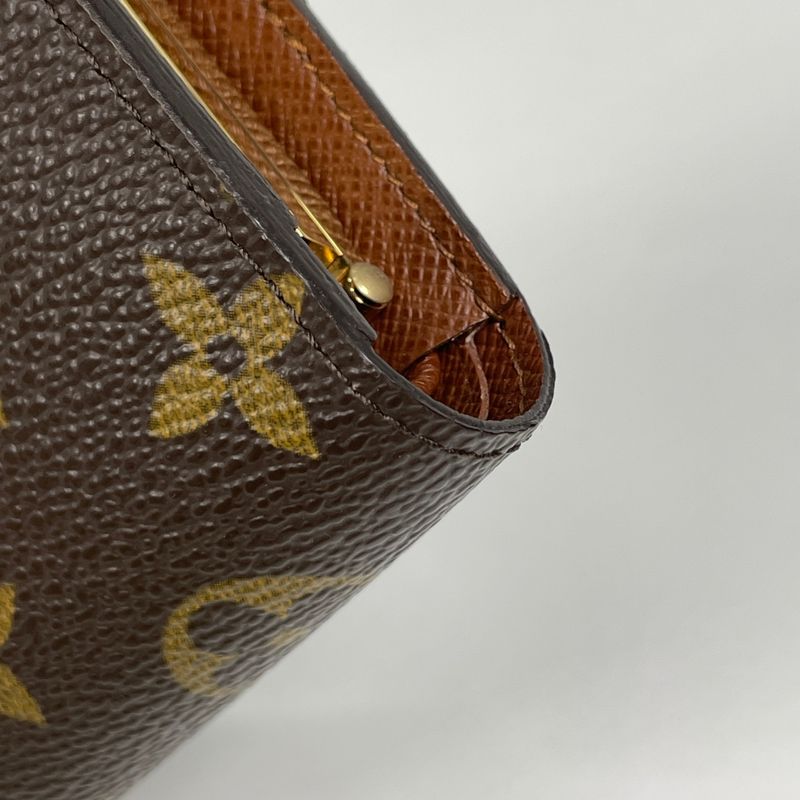 Louis Vuitton Porte Monet Vieux Viennois Billfold Coin Purse Clasp Fold Wallet