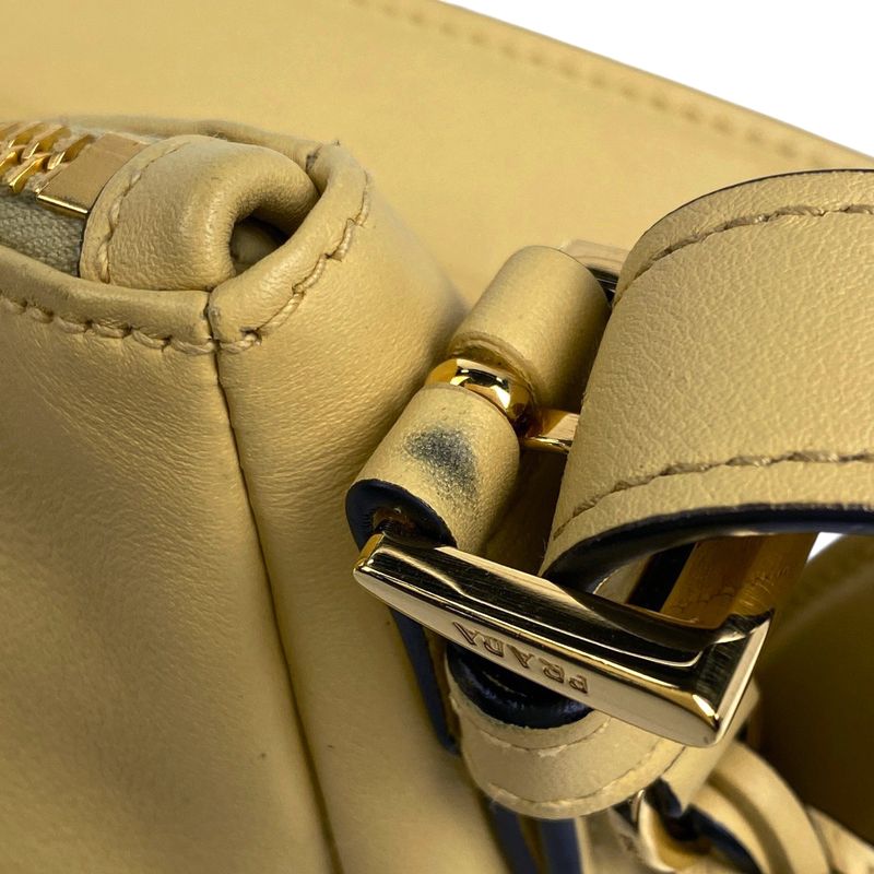 Prada Emme Medium Shoulder Bag One Shoulder Bag Leather Yellow 1bc229 Women