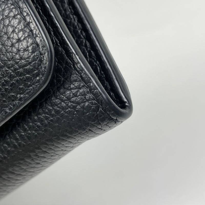 Prada Logo Fold Long Wallet Billfold Coin Purse Long Leather Nero (black)