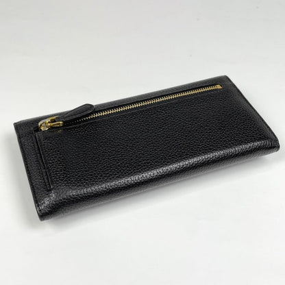 Prada Logo Fold Long Wallet Billfold Coin Purse Long Leather Nero (black)