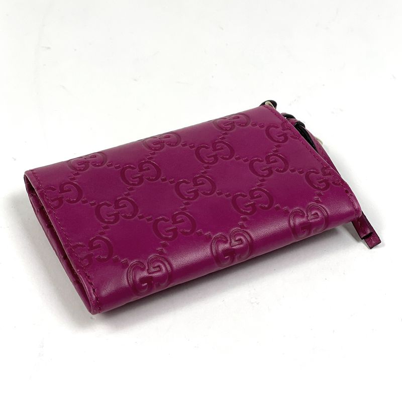 Gucci Micro Guccissima Fold Card Case GG Pattern Business Card Holder Card Case
