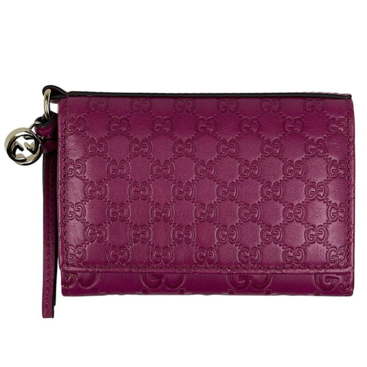 Gucci Micro Guccissima Fold Card Case GG Pattern Business Card Holder Card Case