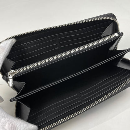 Louis Vuitton Zippy Wallet Stories Round Zipper Long Wallet Epi Noir Black