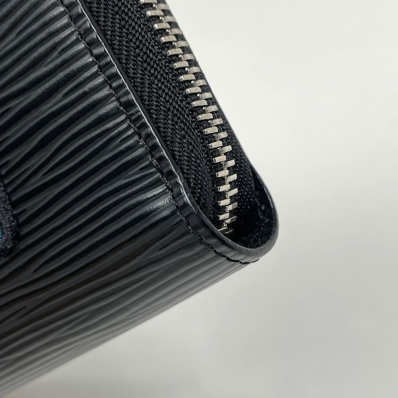 Louis Vuitton Zippy Wallet Stories Round Zipper Long Wallet Epi Noir Black