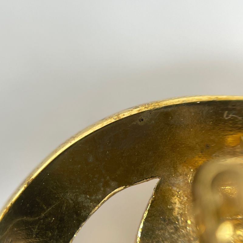 Chanel Coco Mark Earrings Turnlock Earrings GP Gold Ladies