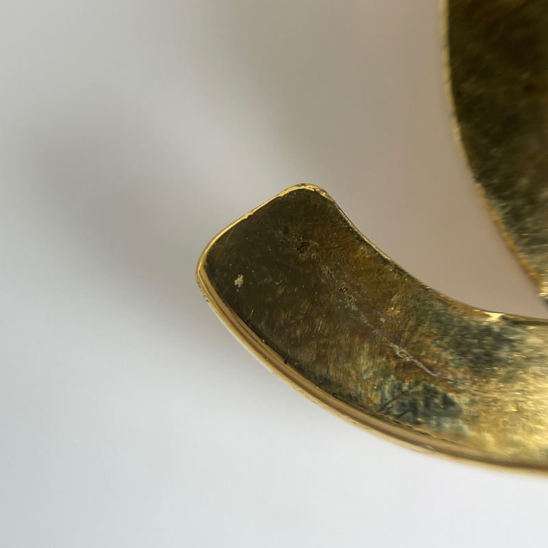 Chanel Coco Mark Earrings Turnlock Earrings GP Gold Ladies