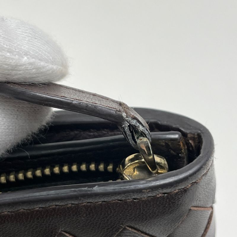 Bottega Veneta Intrecciato Fold Long Wallet Leather Brown 150509 Women