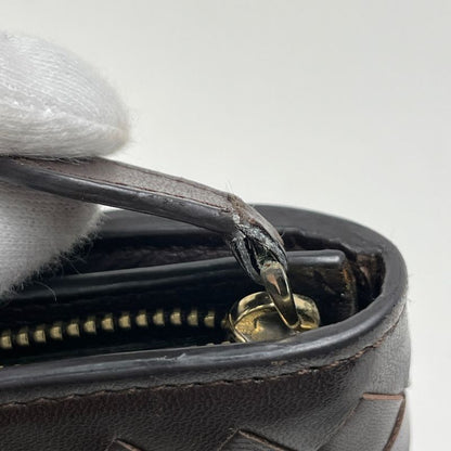 Bottega Veneta Intrecciato Fold Long Wallet Leather Brown 150509 Women