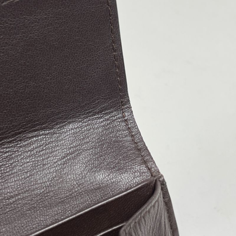 Bottega Veneta Intrecciato Fold Long Wallet Leather Brown 150509 Women