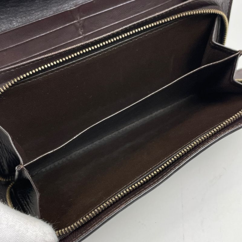 Bottega Veneta Intrecciato Fold Long Wallet Leather Brown 150509 Women