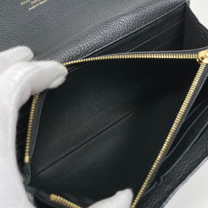 Louis Vuitton Portefeuille Sarah Long Fold Wallet Monogram Empreinte Noir Black